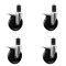 Service Caster 5'' Phenolic Swivel 1-5/8'' Expanding Stem Caster Set Total Lock Brake, 4PK SCC-EXTTL20S514-PHS-158-4 - alternate 1